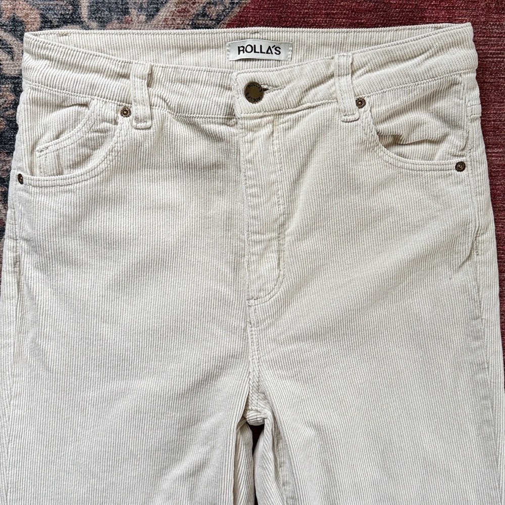 ROLLA’S Vanilla Corduroy Eastcoast Flare Size 28 - Picture 4 of 14